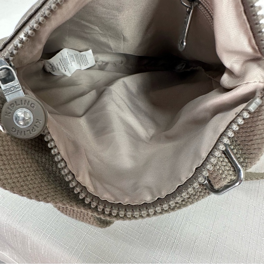 Kipling Metallic Silver Crossbody Bag Purse - Picture 11 of 16